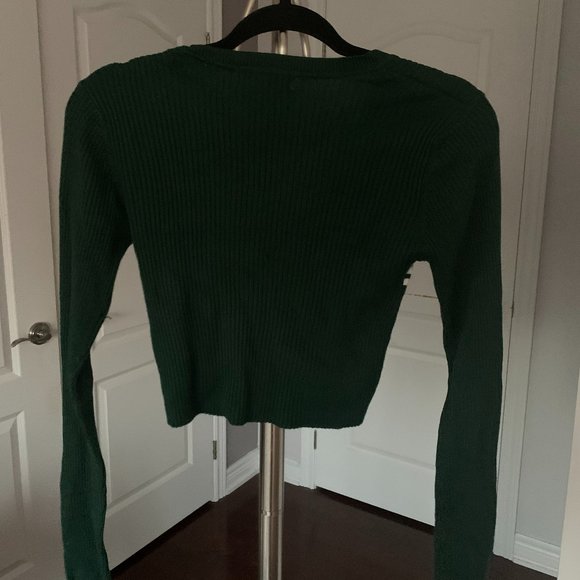 Emarald Green Bardot striped tee - Streetwear Society - Fall Apparell - Picture 2 of 6